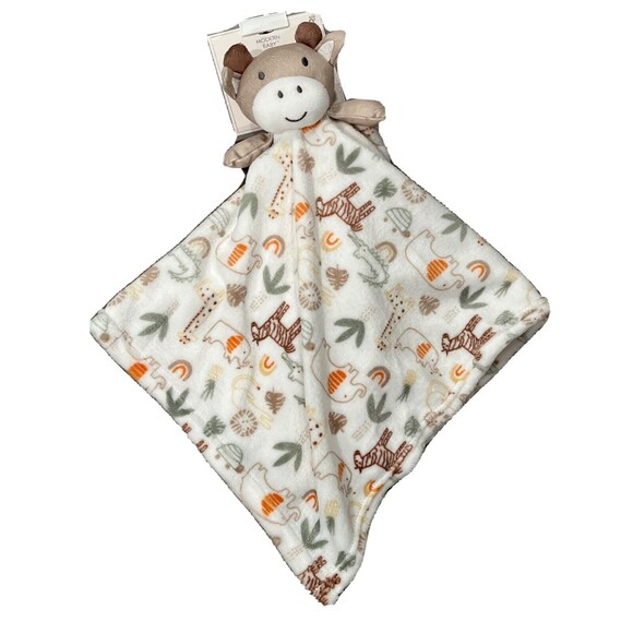 Modern Baby Snuggle Blankie GIRAFFE Cow Security Blanket Lovey Safari Pr… - Picture 1 of 6